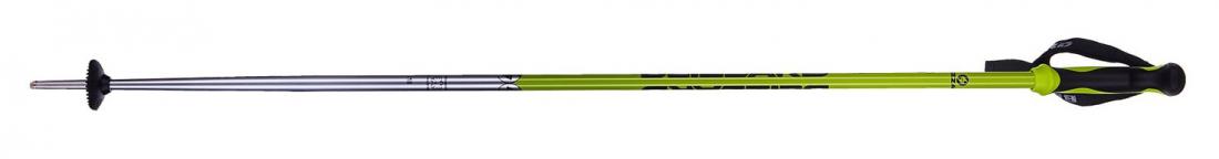 Allmountain ski poles, neon green shiny/black/silver