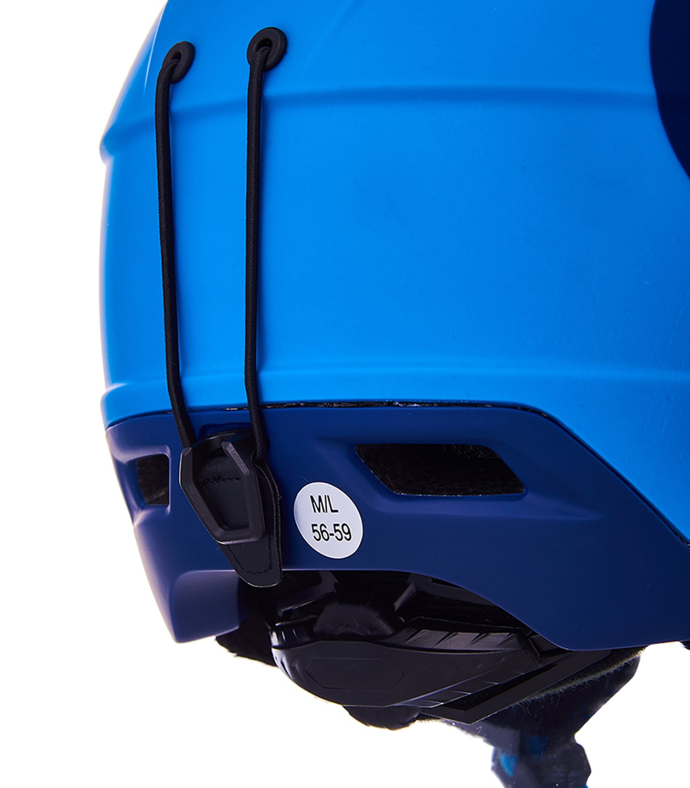 Double ski helmet, blue matt/dark blue, big logo