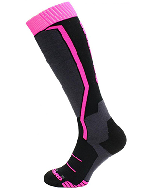 Viva Allround ski socks junior, black/anthracite/magenta