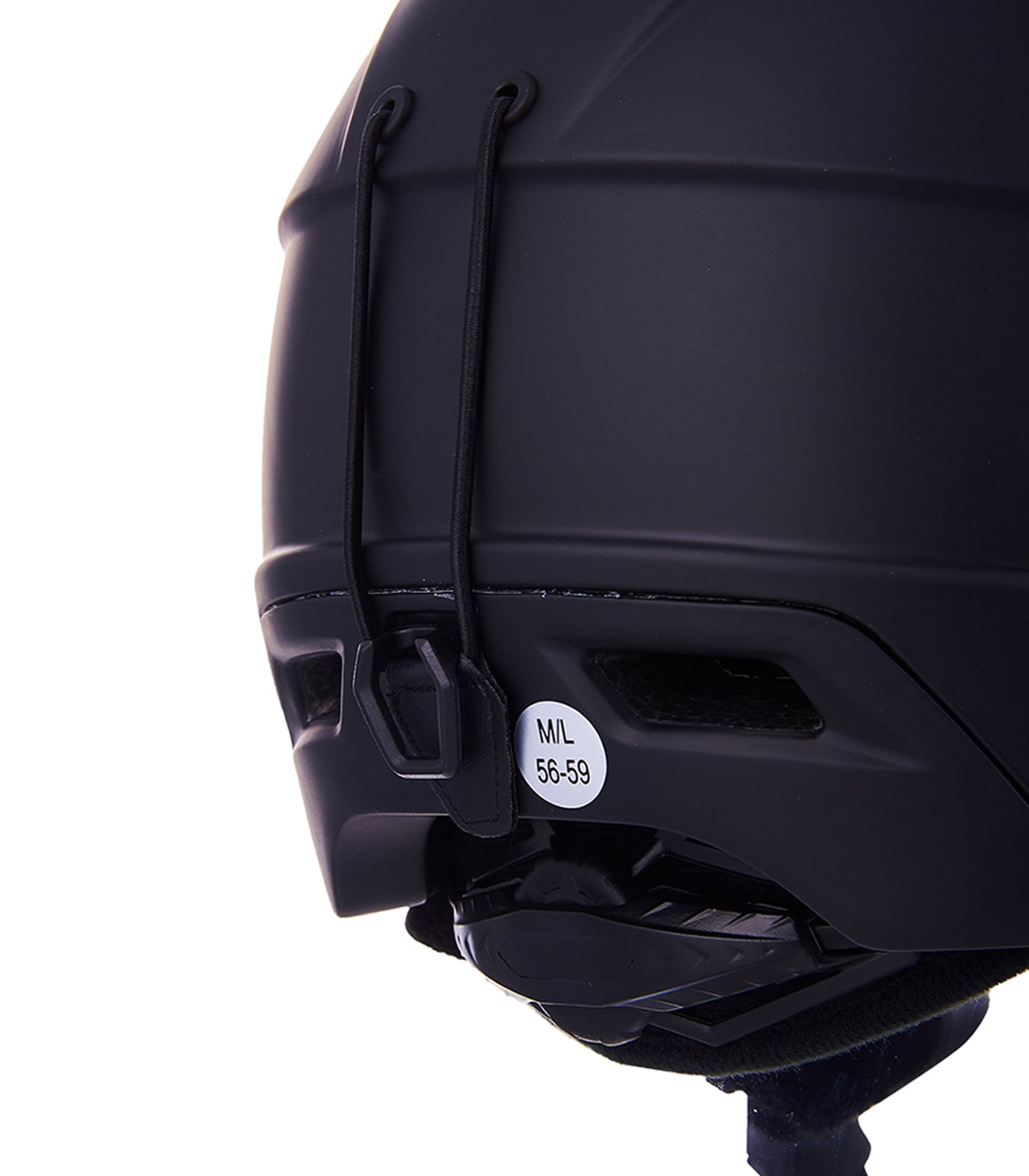 Double ski helmet, black matt, big logo