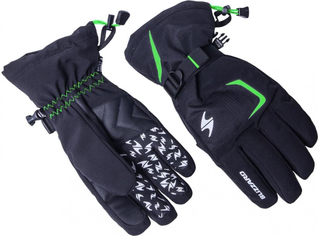 Reflex ski gloves, black/green