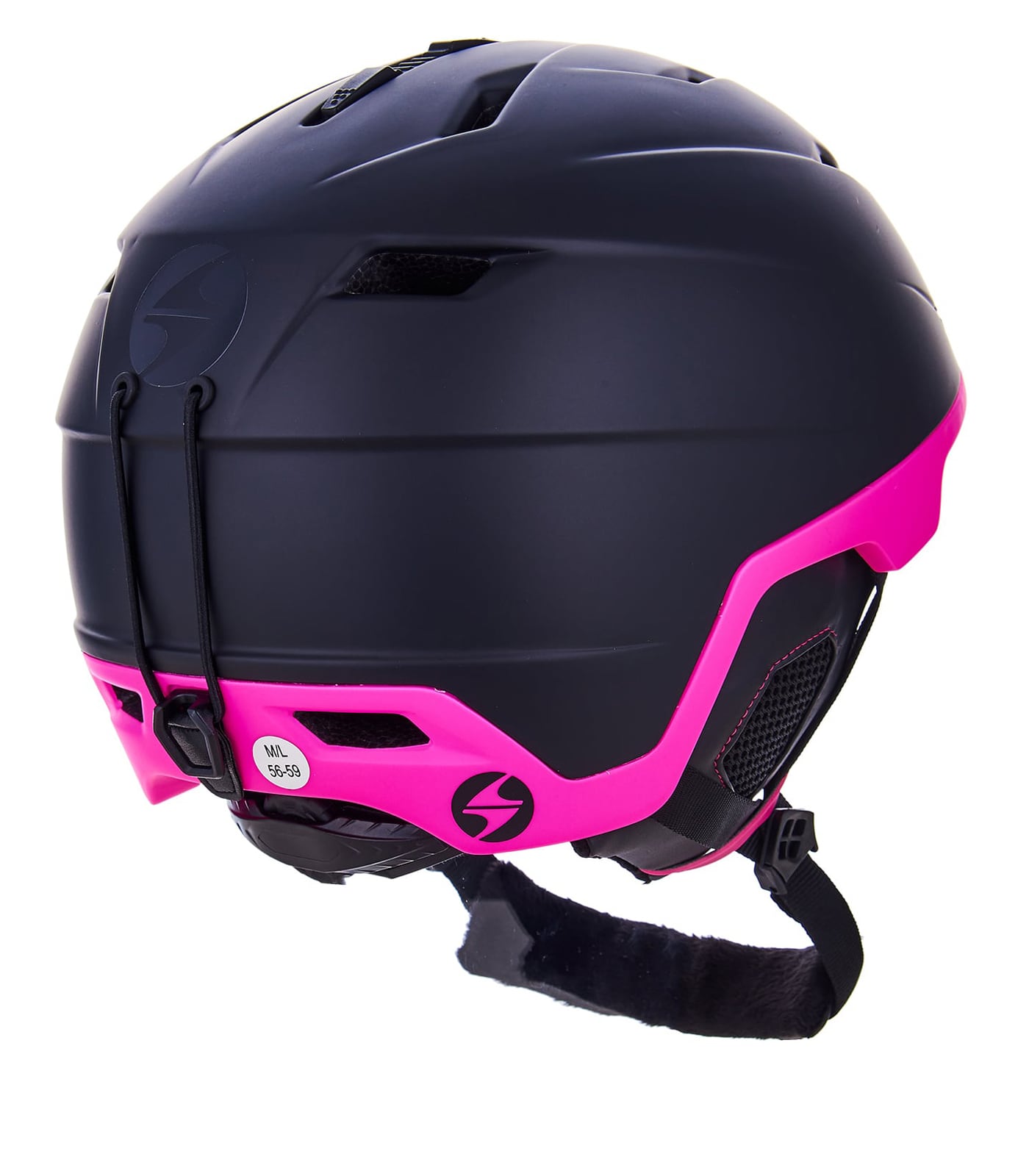 Viva Double ski helmet, black matt/magenta