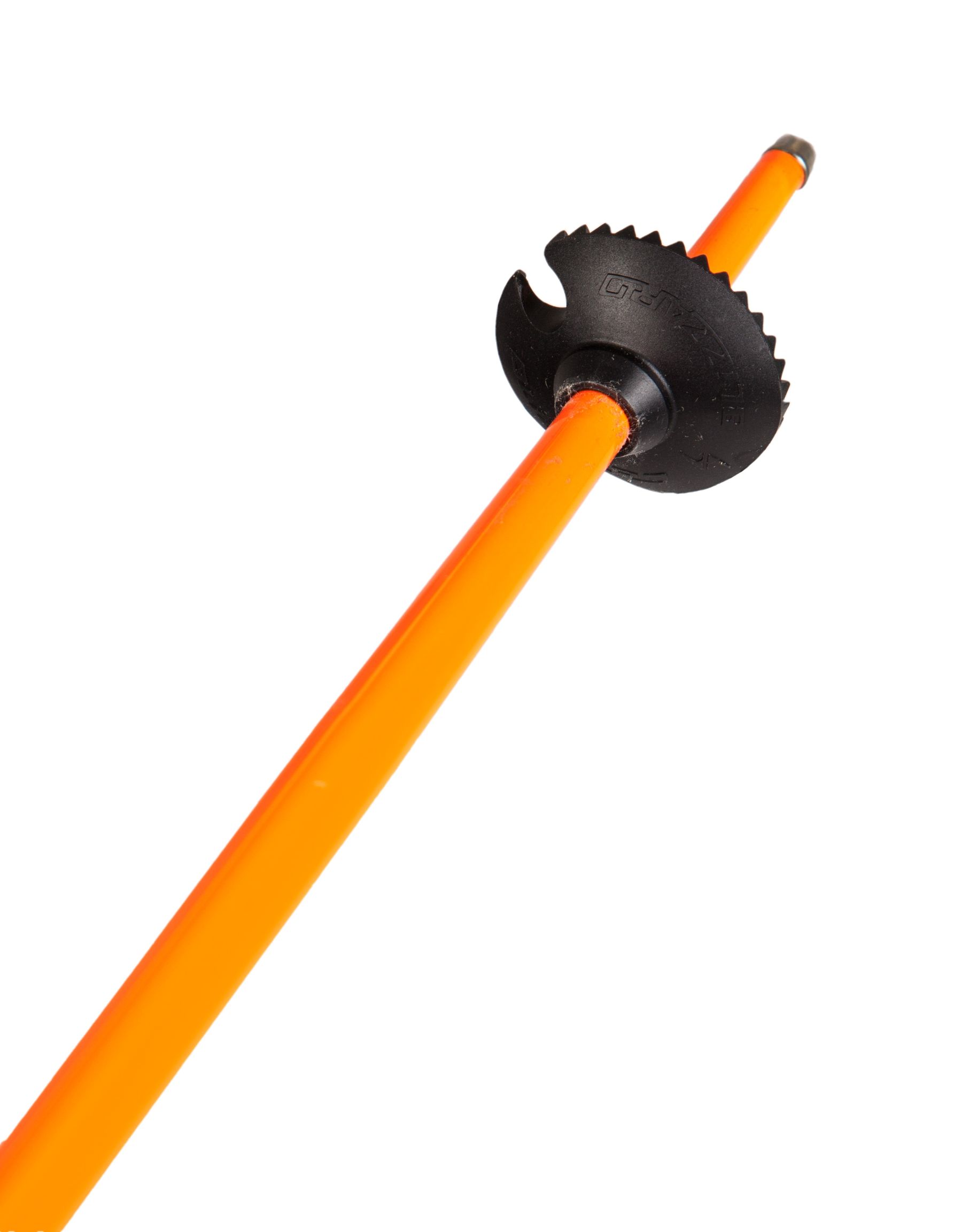 Race junior ski poles, orange/black