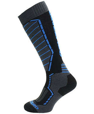 Profi ski socks, black/anthracite/blue