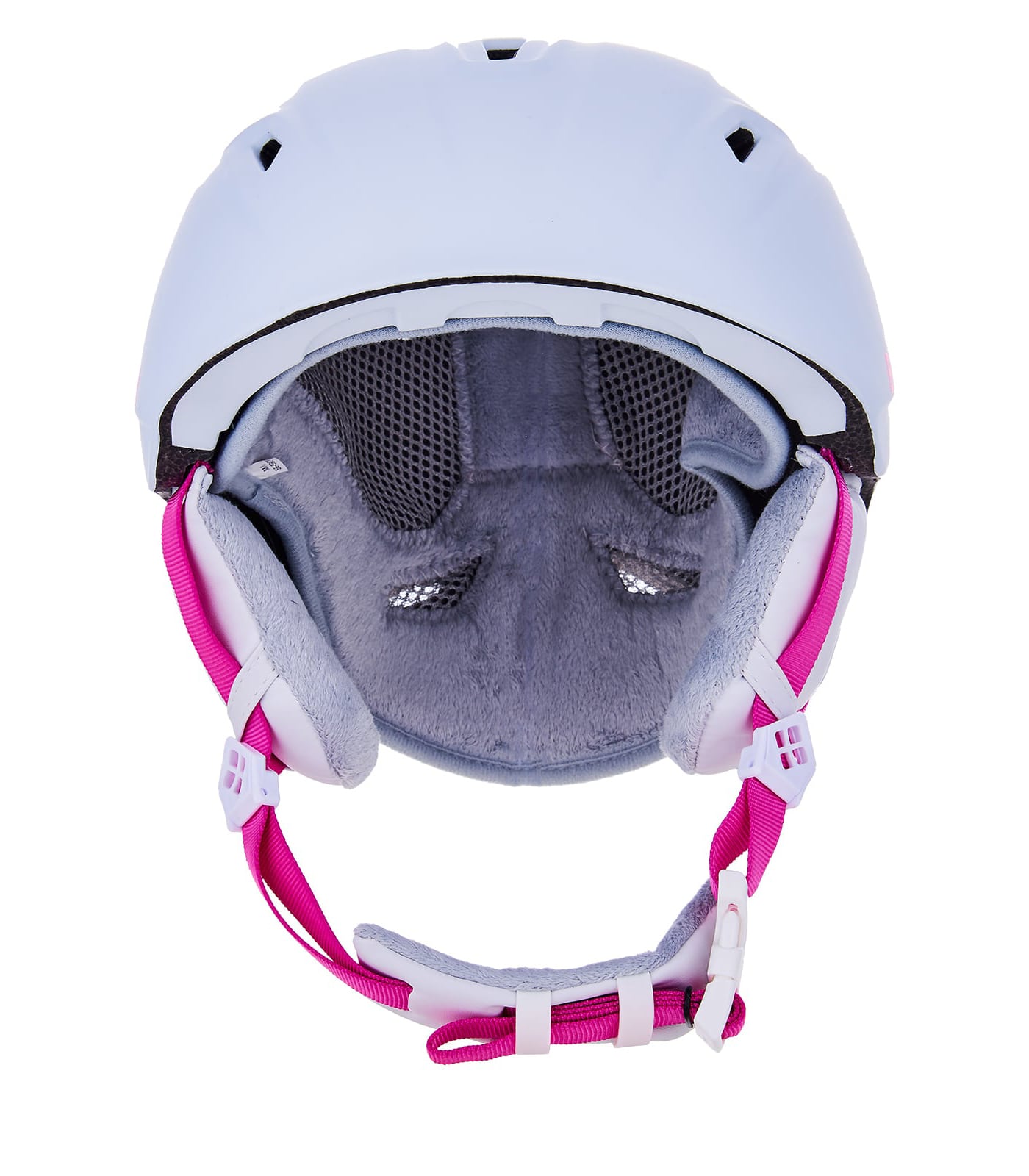 Viva Demon ski helmet, white matt/magenta flowers
